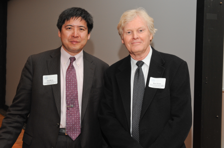 Dr. Sam Wang and Dr. Mike Young, Vice President for Academic Affairs at Rockefeller